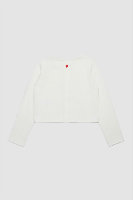 Heart-Embroidered Cardigan Intrend