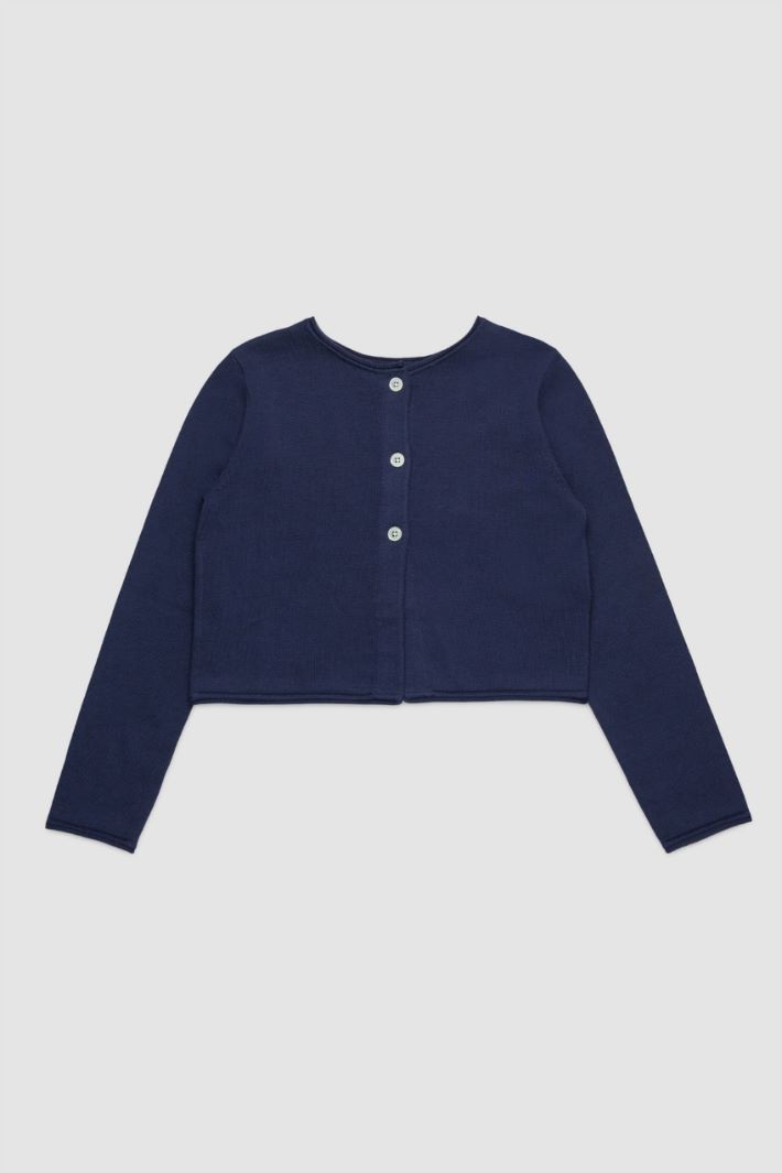 Heart-Embroidered Cardigan Intrend - 2