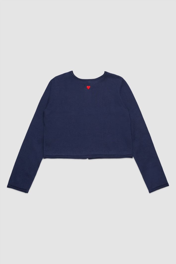 Heart-Embroidered Cardigan Intrend