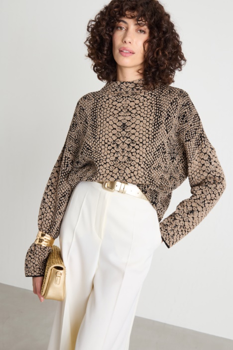Jacquard high-neck jumper Intrend