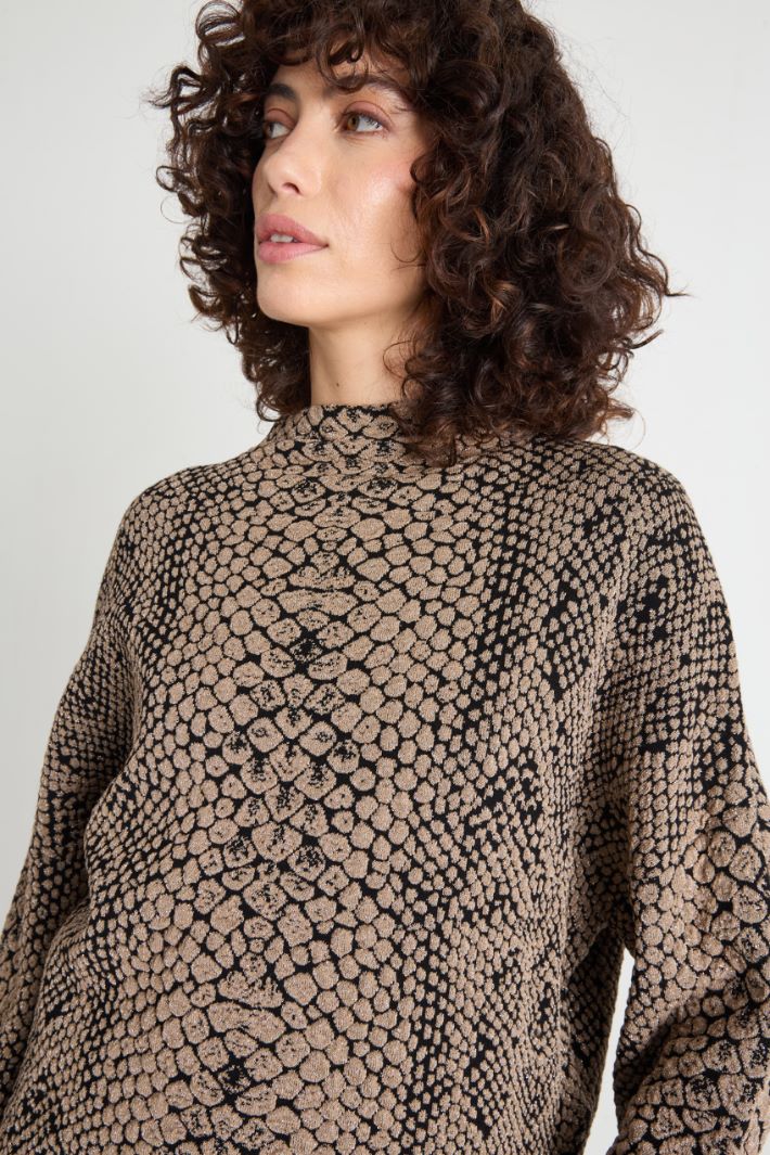 Jacquard high-neck jumper Intrend - 3