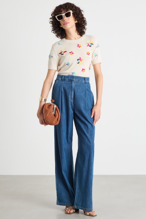 Floral-embroidered jumper Intrend