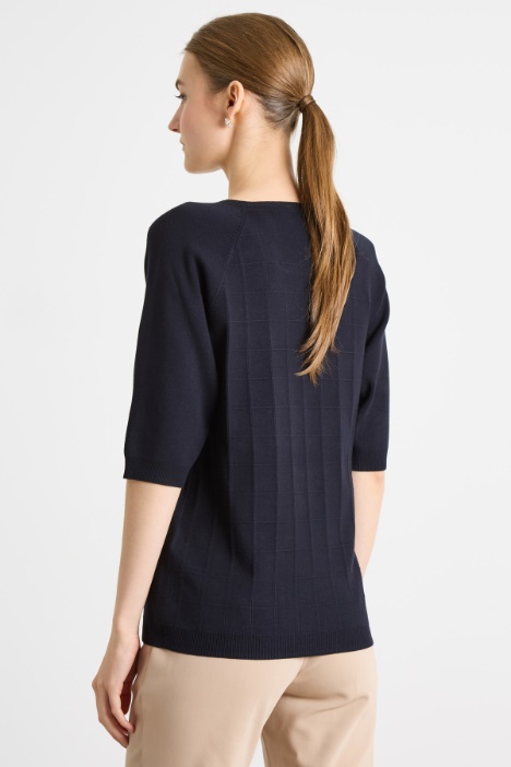 Jersey de jacquard a cuadros