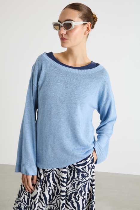 Oversized linen jumper Intrend