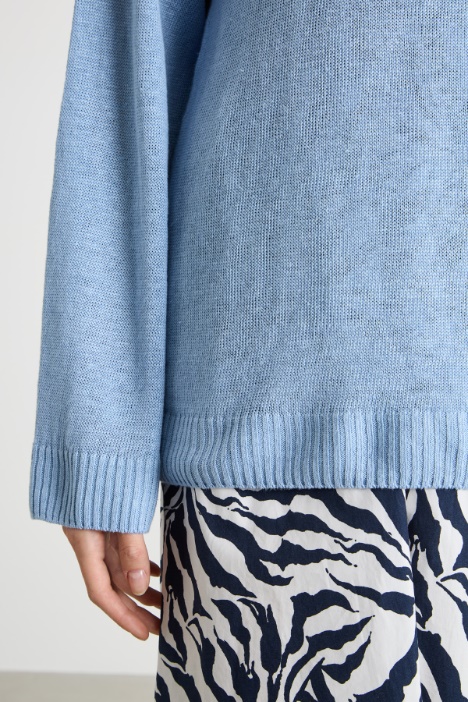 Maglia oversize in filato di lino