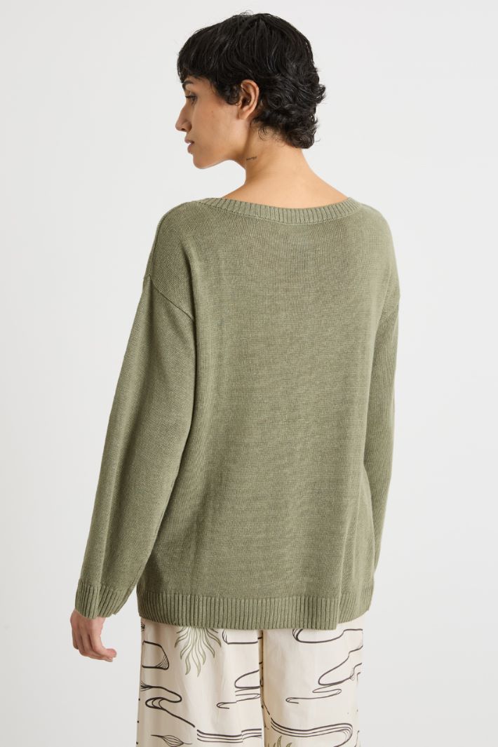 Oversized linen jumper Intrend - 4