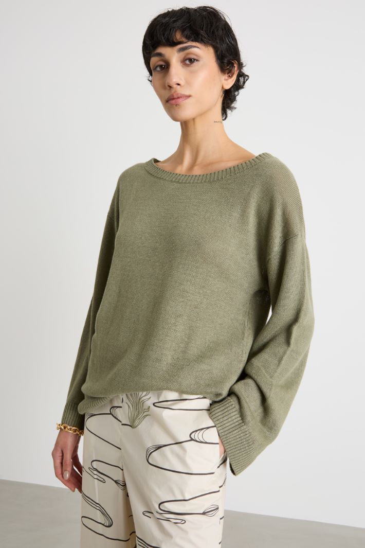 Oversized linen jumper Intrend - 2