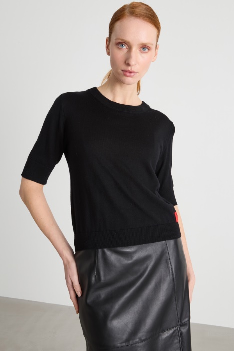 Short-sleeved knit Intrend