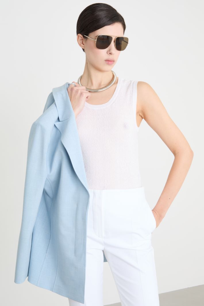 Crepe knit top Intrend - 4