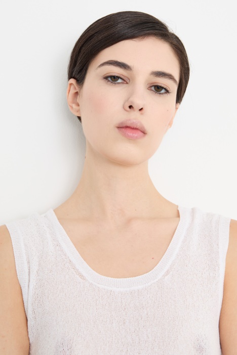 Top in maglia crepe