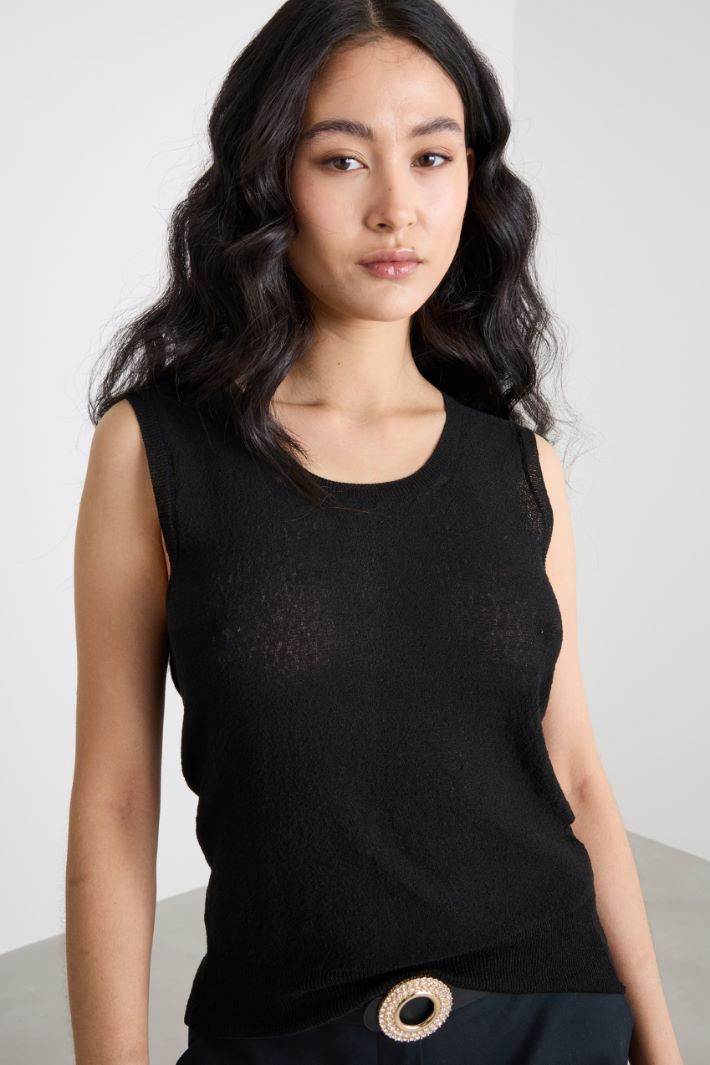 Top in maglia crepe Intrend - 3