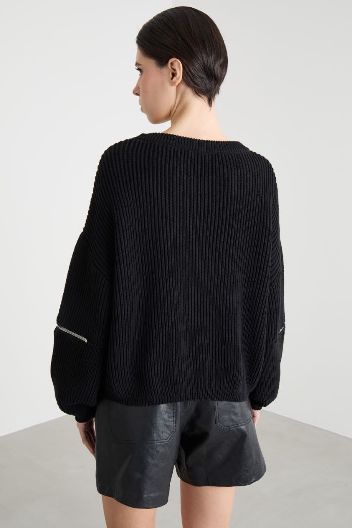 Zipped-sleeve jumper Intrend - 4