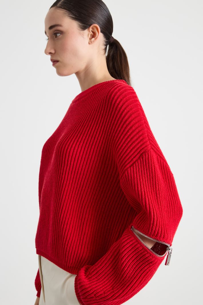 Zipped-sleeve jumper Intrend - 3