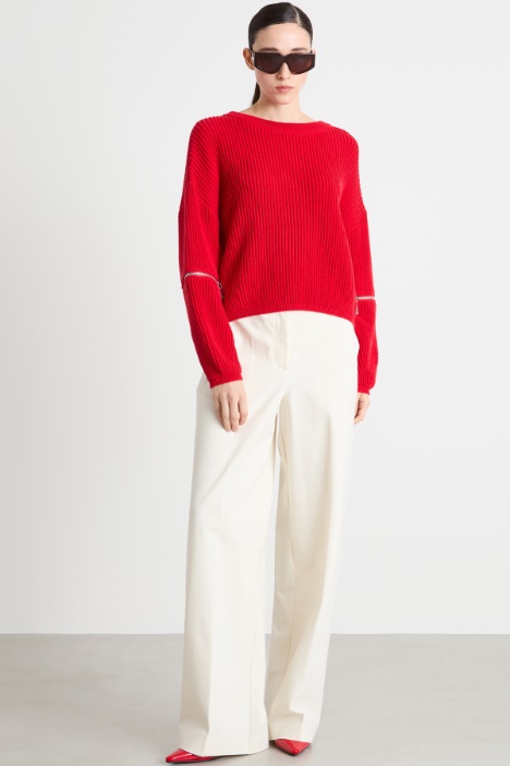Zipped-sleeve jumper Intrend