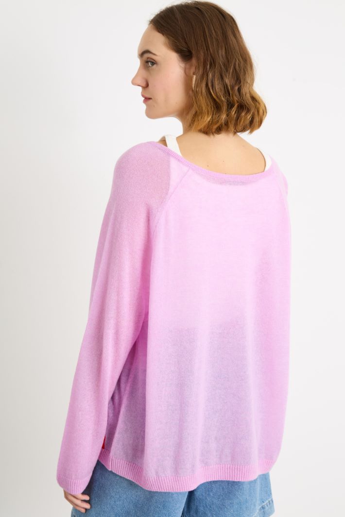 Wide V-neck jumper Intrend - 4