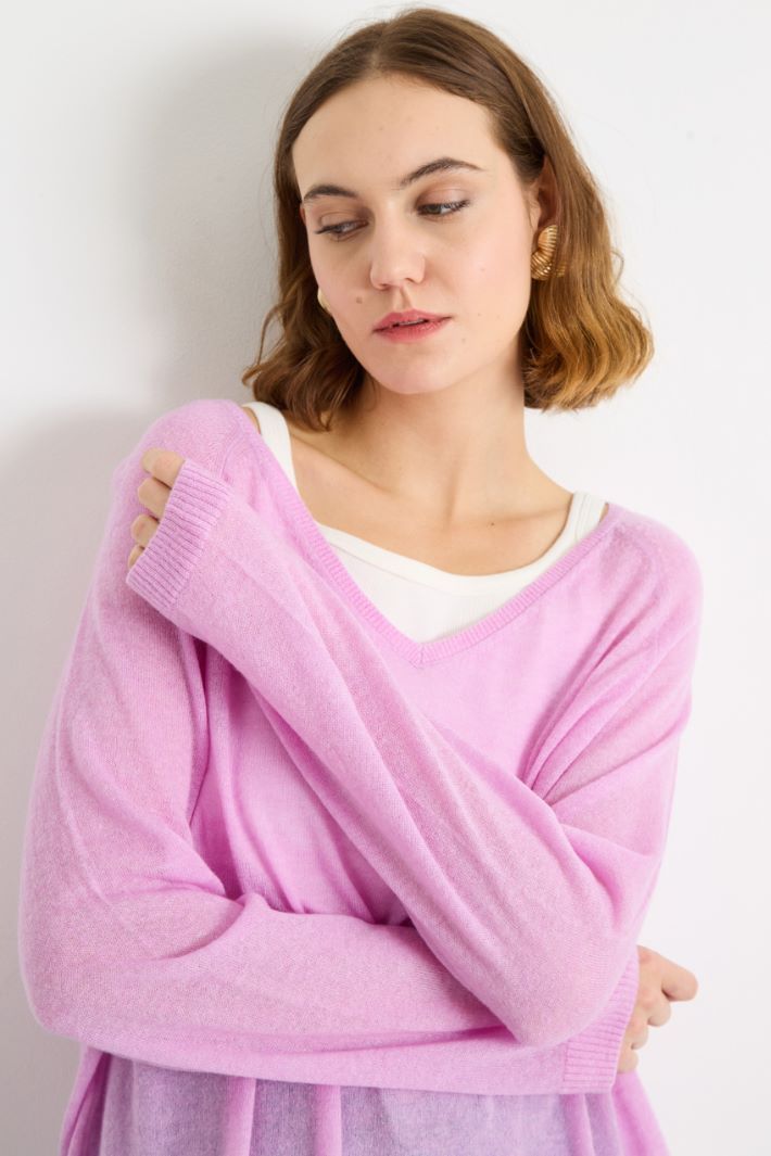 Wide V-neck jumper Intrend - 3