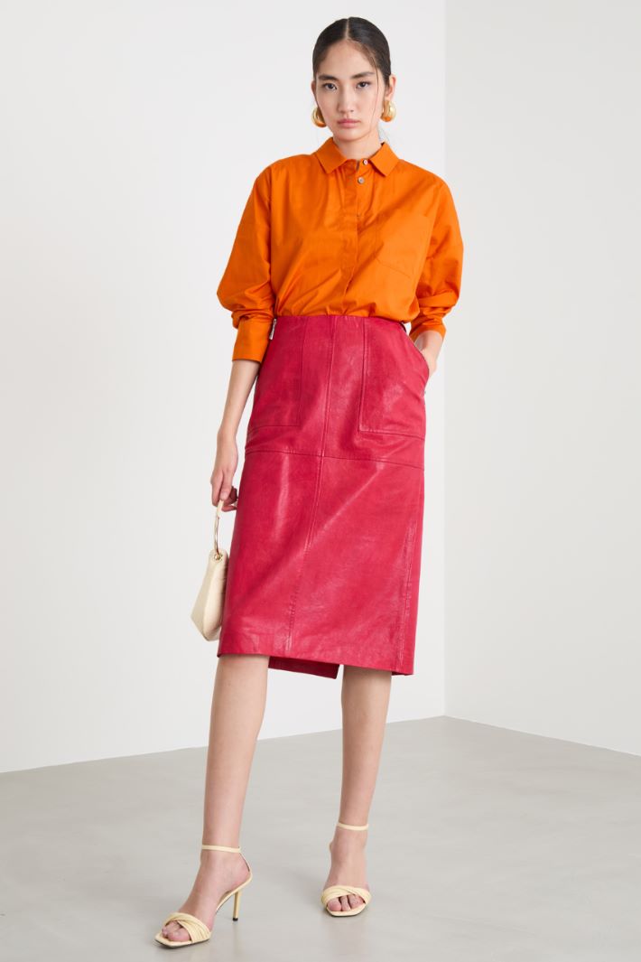 Leather pencil skirt Intrend