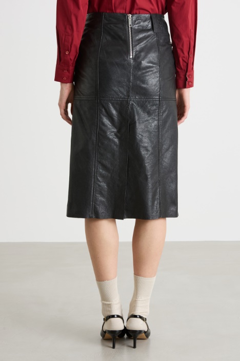 Gonna a tubino in pelle