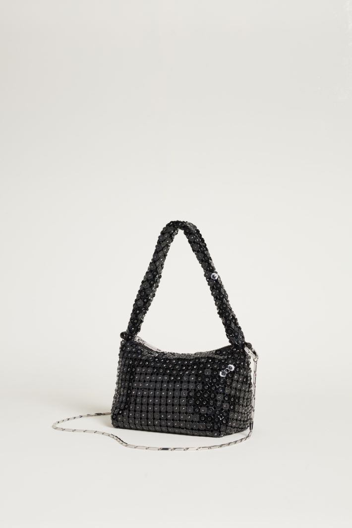 Rhinestone-embellished mesh mini bag Intrend - 2
