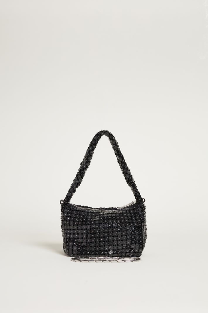 Rhinestone-embellished mesh mini bag Intrend - 3