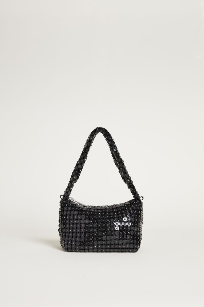 Rhinestone-embellished mesh mini bag Intrend