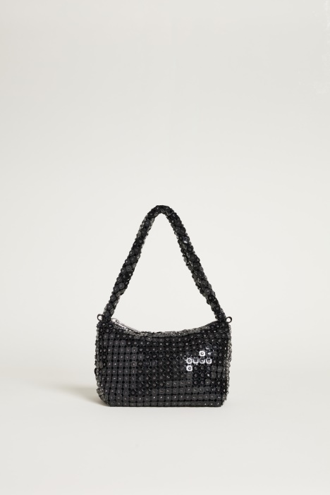 Rhinestone-embellished mesh mini bag Intrend