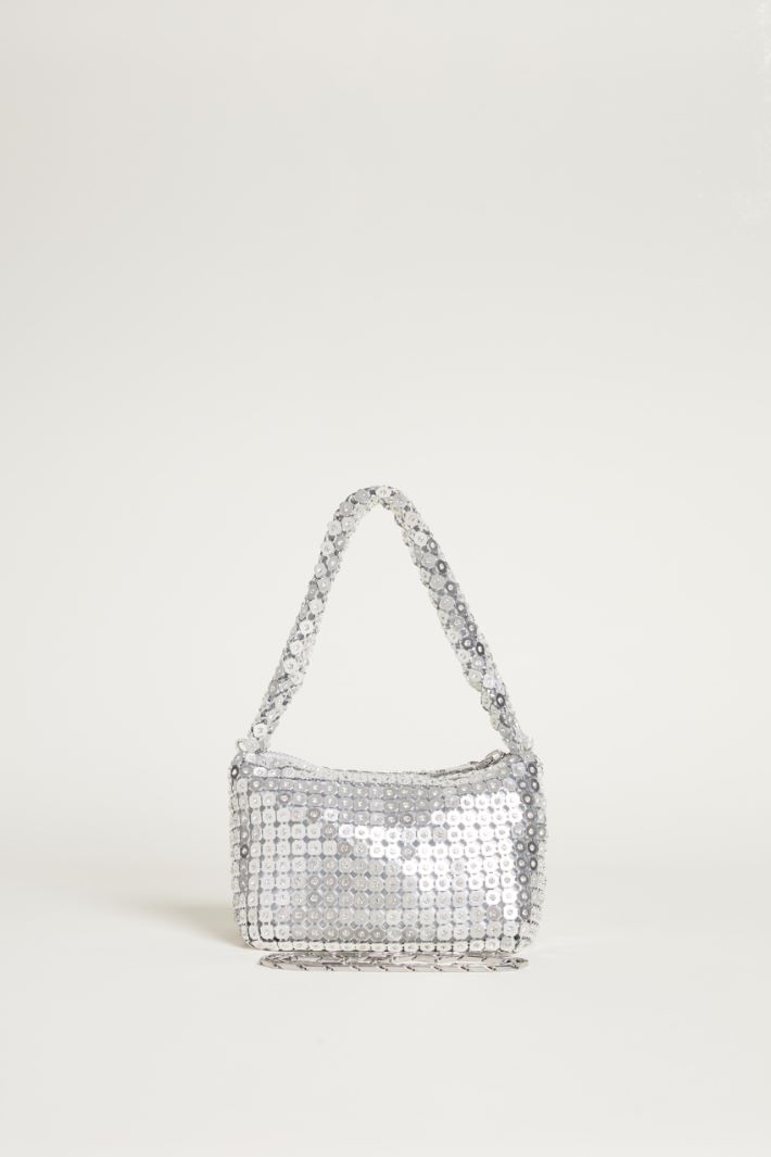 Rhinestone-embellished mesh mini bag Intrend - 3