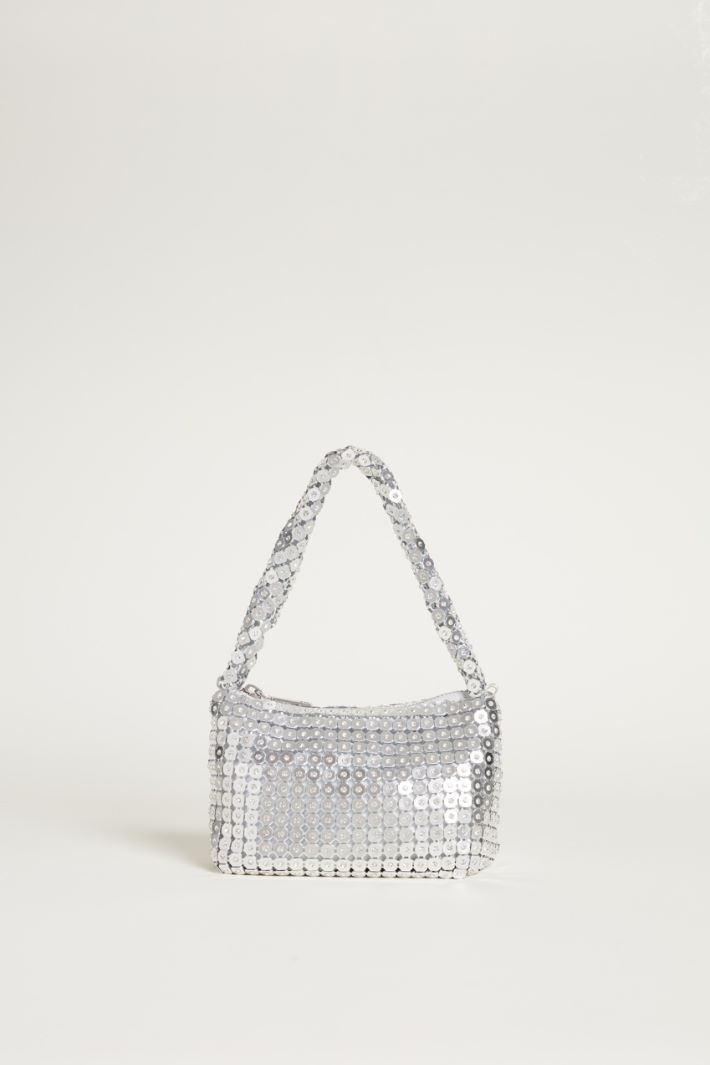 Rhinestone-embellished mesh mini bag Intrend