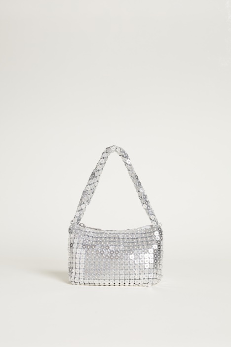 Rhinestone-embellished mesh mini bag Intrend