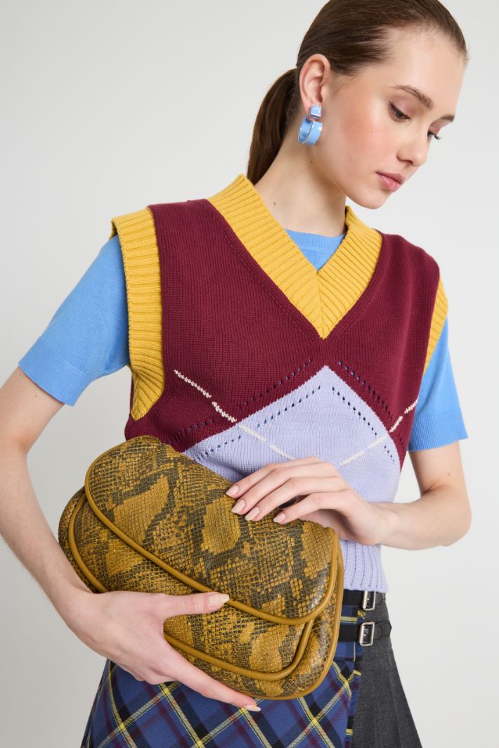 Padded nappa leather clutch Intrend - 5