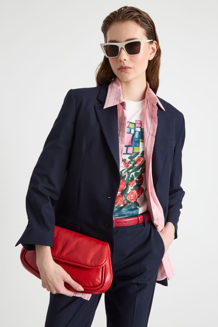 Padded nappa leather clutch Intrend - 5