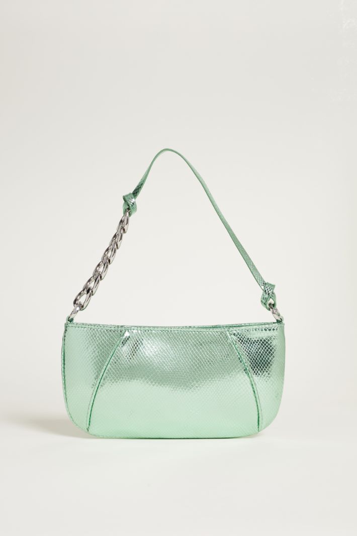 Pochette in tessuto spalmato con stampa lizard Intrend