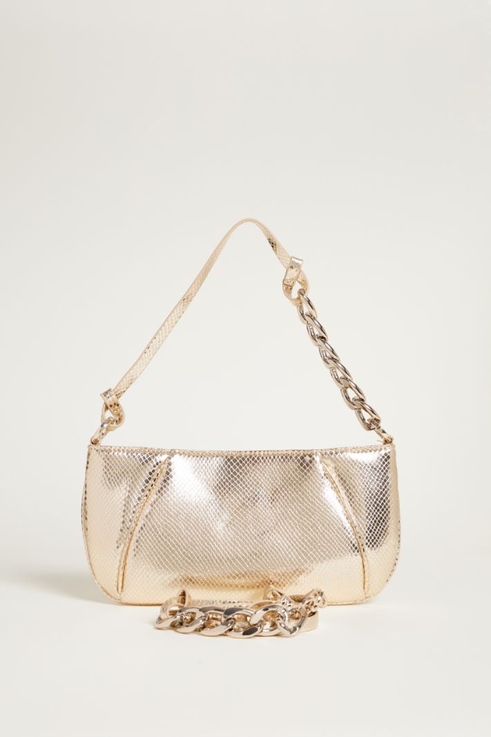 Lizard-print coated fabric clutch Intrend - 3