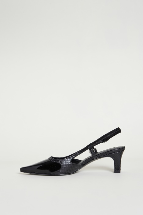 Slingback in pelle