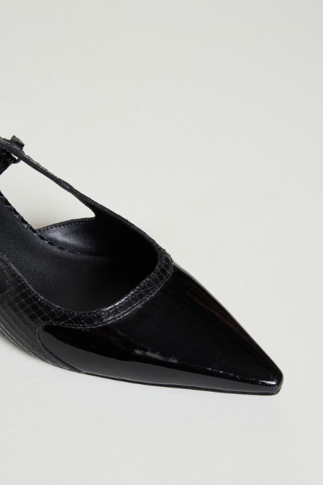 Slingback in pelle