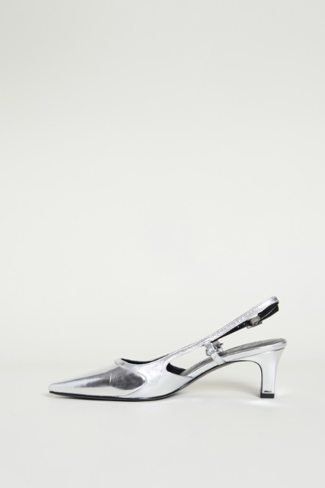 Slingback in pelle