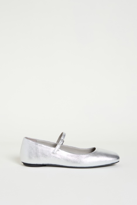 Laminated nappa ballet flats Intrend