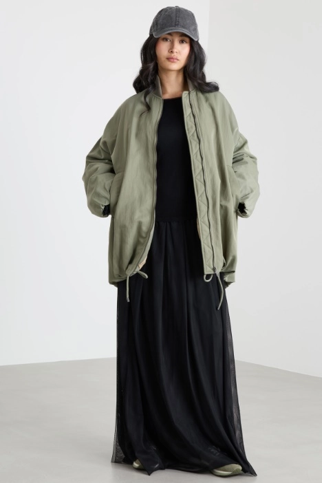 Knit and Tulle Maxi Dress - Intrend