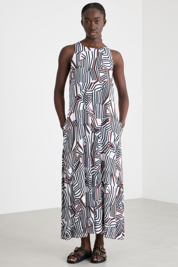 Abito A-line in jersey stampato Intrend - 2