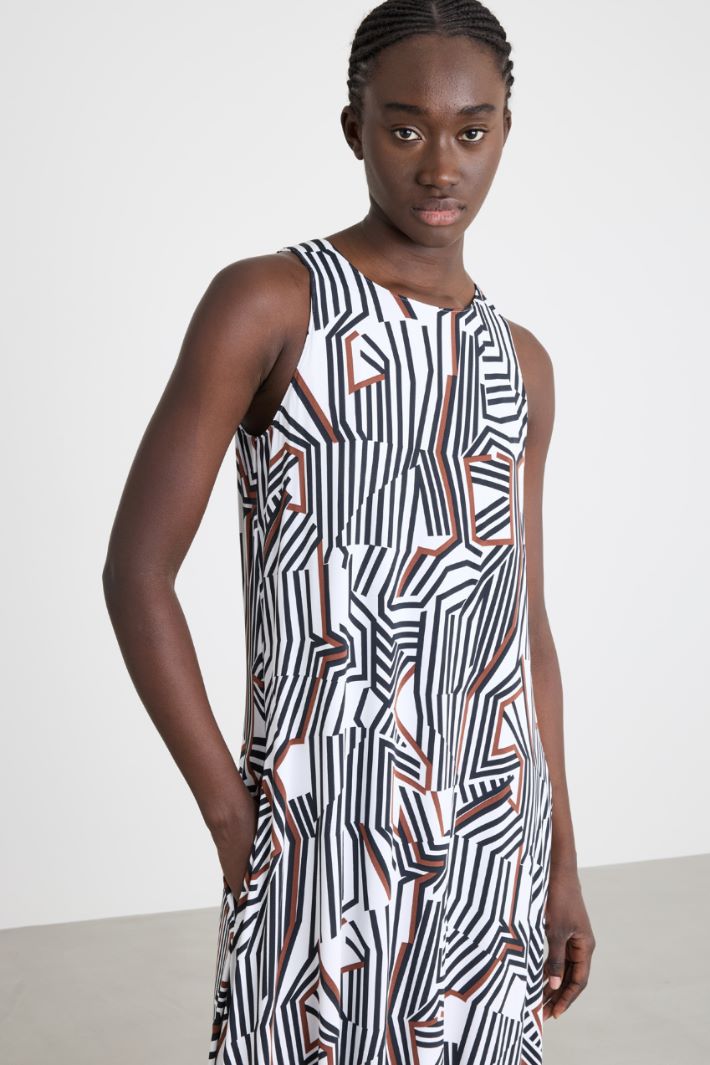 Abito A-line in jersey stampato Intrend - 3