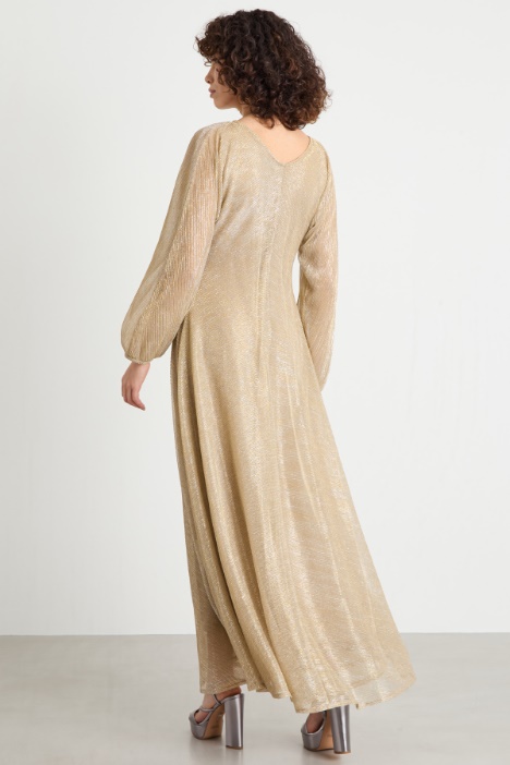 Vestido largo de punto laminado