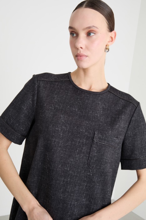 Vestido de punto efecto délavé