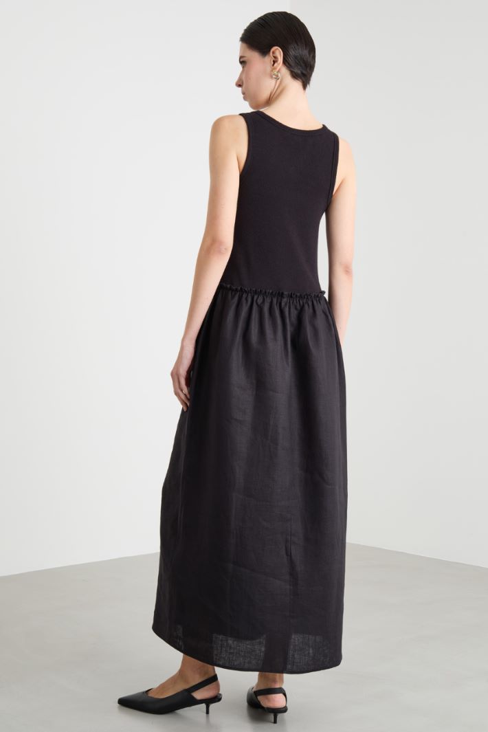 Maxi abito in jersey e tela Intrend - 4