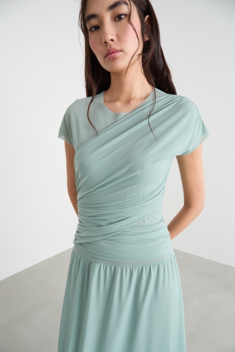 Abito drappeggiato in jersey