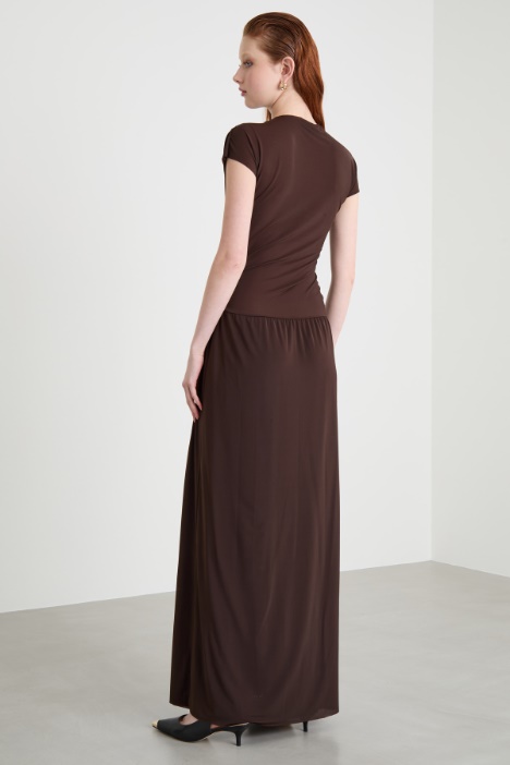 Abito drappeggiato in jersey