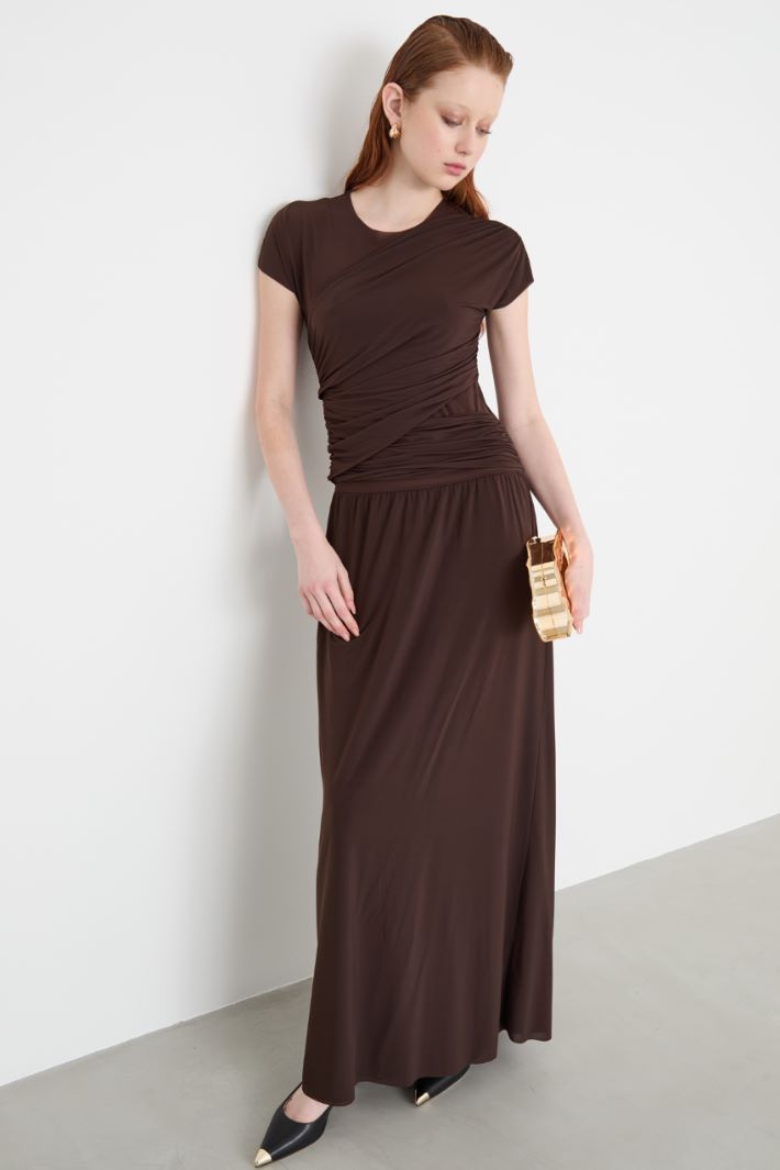 Abito drappeggiato in jersey Intrend - 2