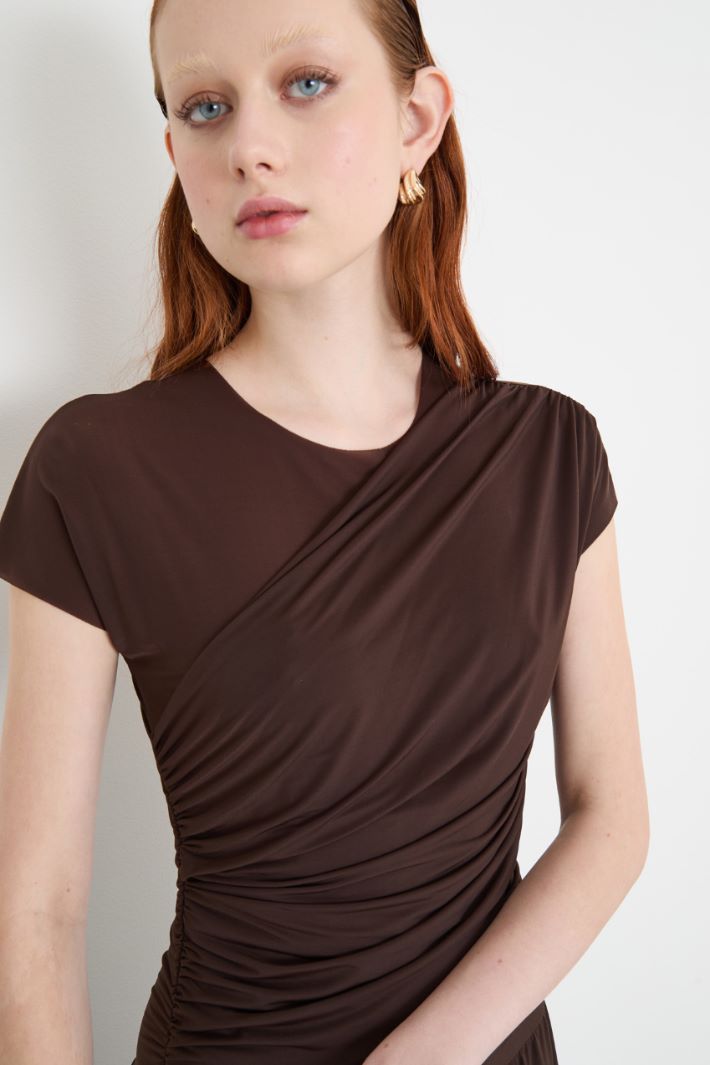 Abito drappeggiato in jersey Intrend - 3