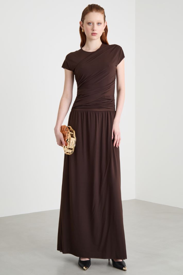 Abito drappeggiato in jersey Intrend