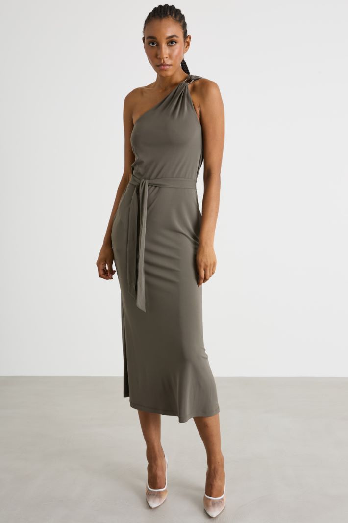 One-shoulder jersey dress Intrend - 2