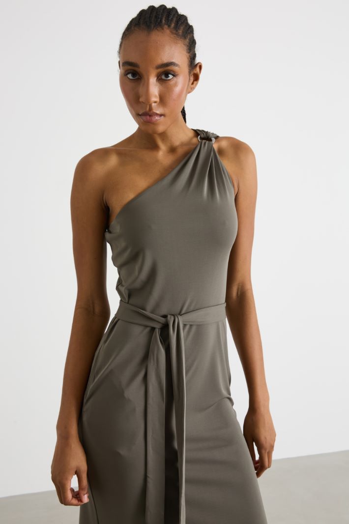 One-shoulder jersey dress Intrend - 3